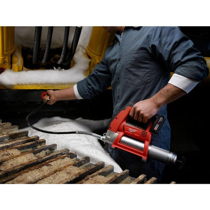 M12 12-Volt Lithium-Ion Cordless Grease Gun with M12 12-Volt Lithium-Ion CP High Output 2.5 Ah Battery Pack
