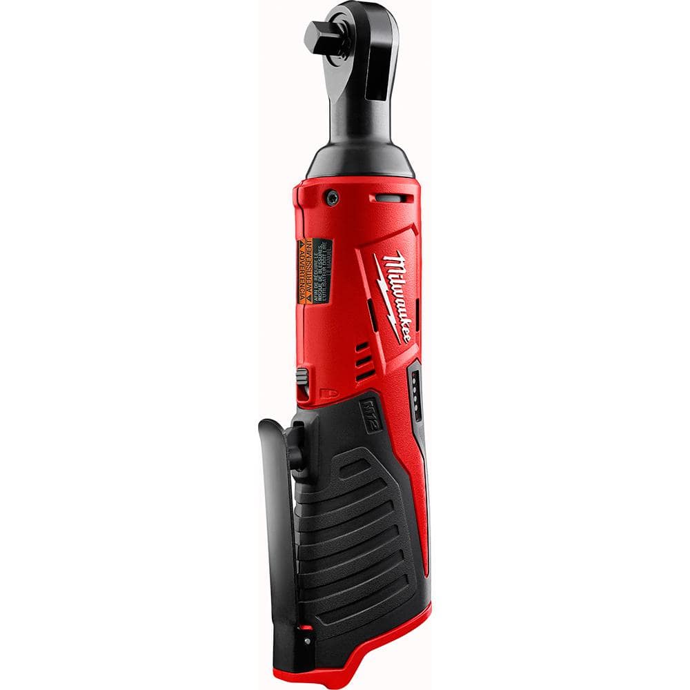 M12 12-Volt Lithium-Ion Cordless Grease Gun Kit with One 3.0 Ah Battery, Charger and Tool Bag with M12 3/8 in. Ratchet
