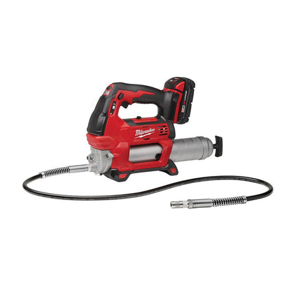 M18 18V Lithium-Ion Cordless Grease Gun 2-Speed with (1) 1.5Ah Batteries, Charger, Tool Bag