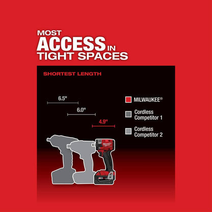 M18 FUEL GEN-3 18V Lithium-Ion Brushless Cordless 1/2 in. Compact Impact Wrench with Friction Ring (Tool-Only)