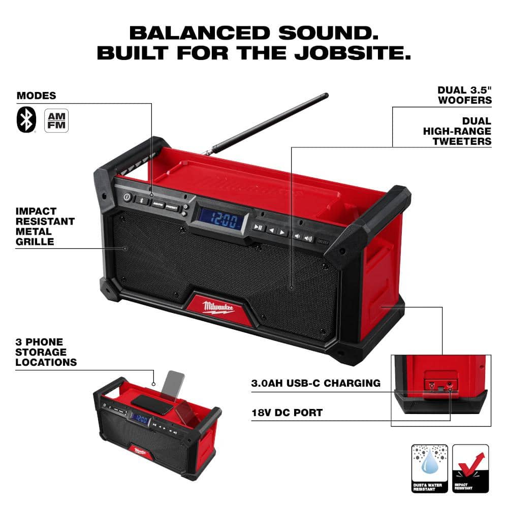 M18 18V Lithium-Ion Cordless Jobsite Radio