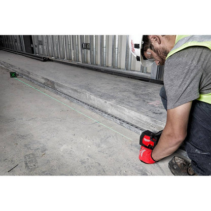 100 ft. REDLITHIUM Lithium-Ion USB Green Rechargeable Cross Line Laser Level with Charger