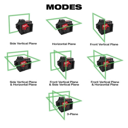 M12 12-Volt Lithium-Ion Cordless 250 ft. Green 3-Plane Laser Level Kit with One 4.0 Ah Battery with M12 XC4.0 Battery