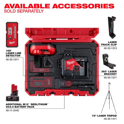 New 360° 3-plane laser from Milwaukee Tool model 3642-21.