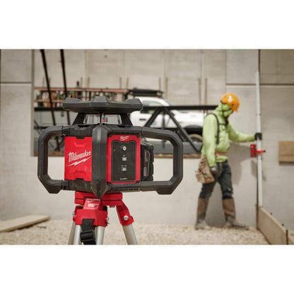 M18 2000 ft. Red Exterior Rotary Laser Level Kit with Receiver and Receiver Clamp