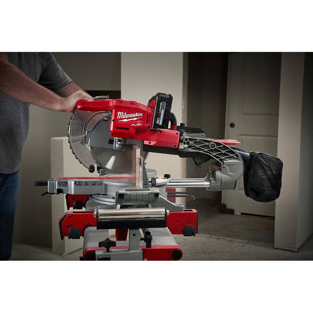 M18 FUEL 18V Lithium-Ion Brushless Cordless 10 in. Dual Bevel Sliding Compound Miter Saw Kit with Miter Saw Stand