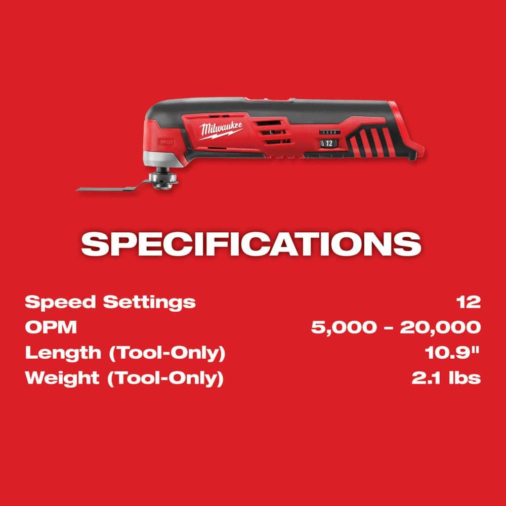 M12 12V Lithium-Ion Cordless Oscillating Multi-Tool (Tool-Only)