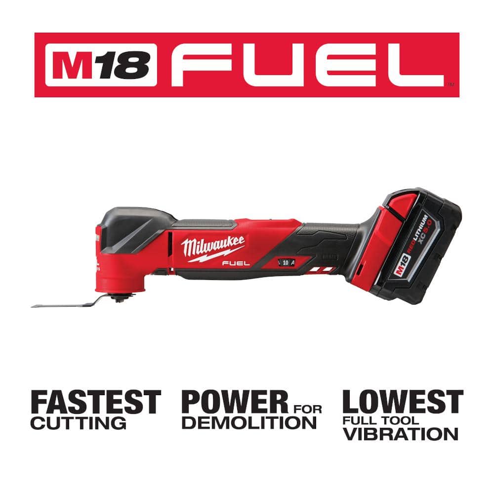M18 FUEL 18V Lithium-Ion Cordless Brushless Oscillating Multi-Tool Kit w/M18 FUEL Grinder