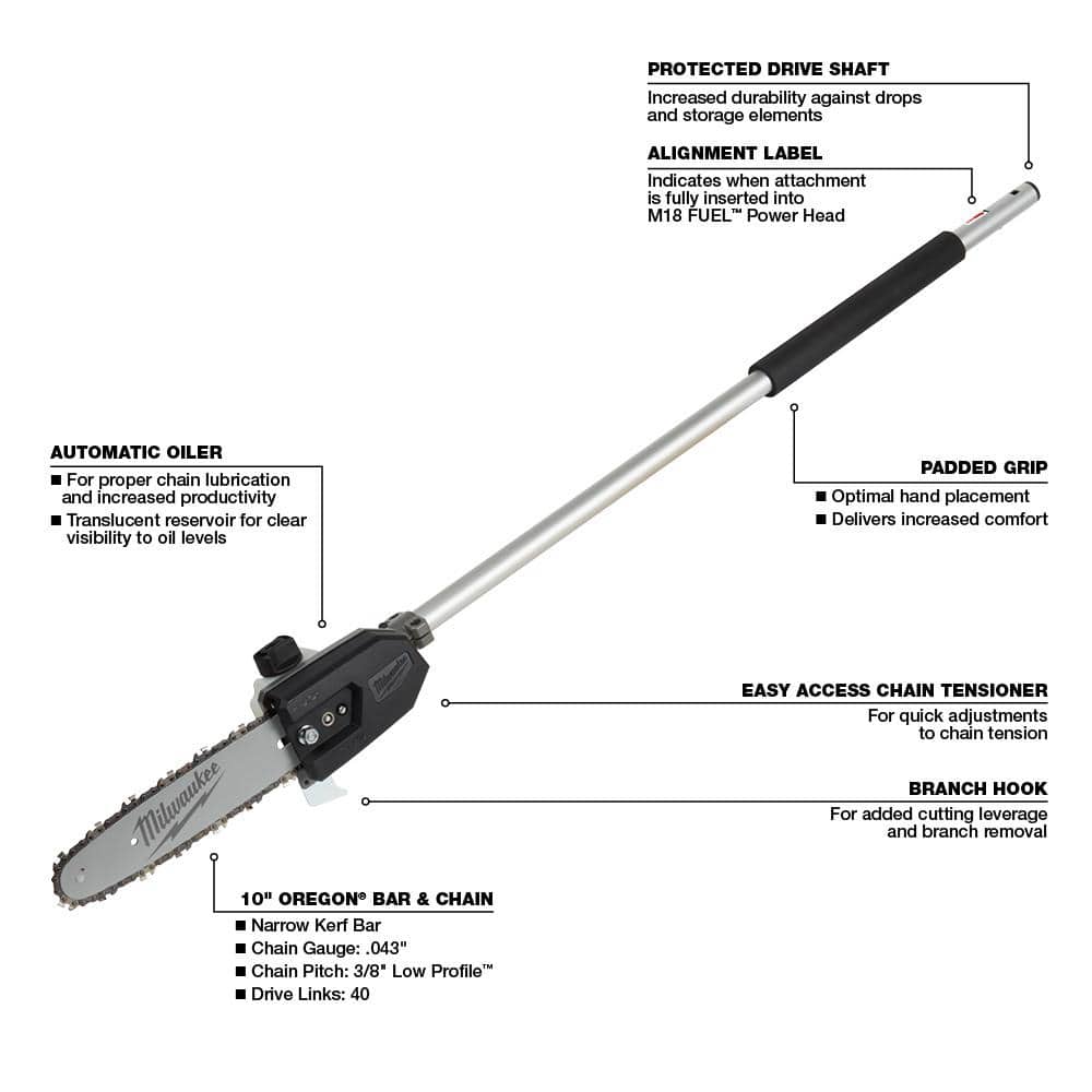 M18 FUEL 18V Lithium-Ion QUIK-LOK String Trimmer/Blower Combo Kit with Edger, Hedge Trimmer and Pole Saw (5-Tool)