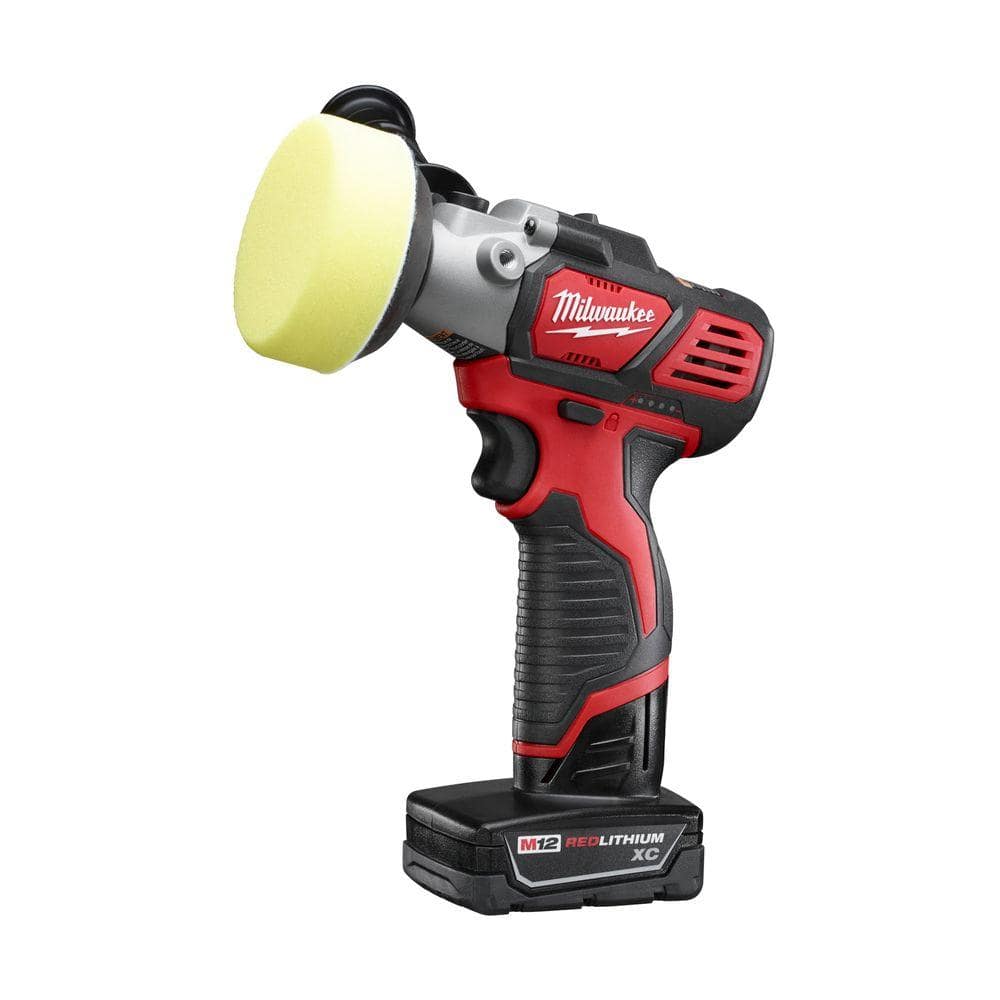 M12 12V Lithium-Ion Cordless Variable Speed Polisher/Sander Kit W/(2) M12 Batteries, Accessories, Charger & Tool Bag