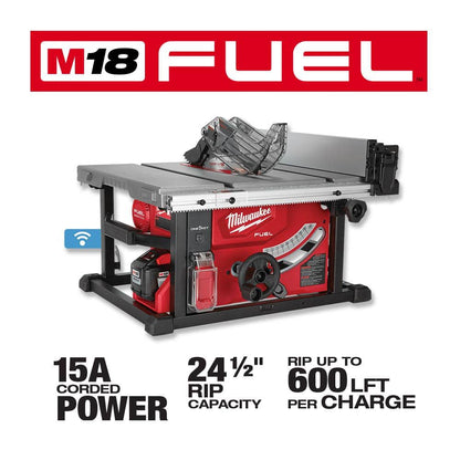M18 FUEL ONE-KEY 18-Volt Lithium-Ion Brushless Cordless 8-1/4 in. Table Saw Kit with (1) 12.0Ah Battery and Stand