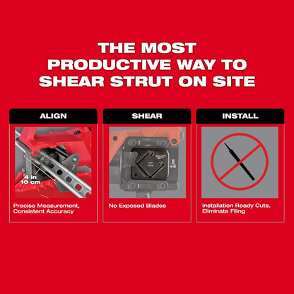 M18 18V Lithium-Ion Brushless Cordless FORCE LOGIC Single Channel Strut Shear Kit