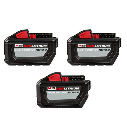 M18 18-Volt Lithium-Ion High Output 12.0Ah Battery Pack (3-Battery)