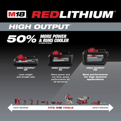 M18 18-Volt Lithium-Ion High Output Battery Packs (1) 12.0 Ah and (2) 6.0 Ah Batteries