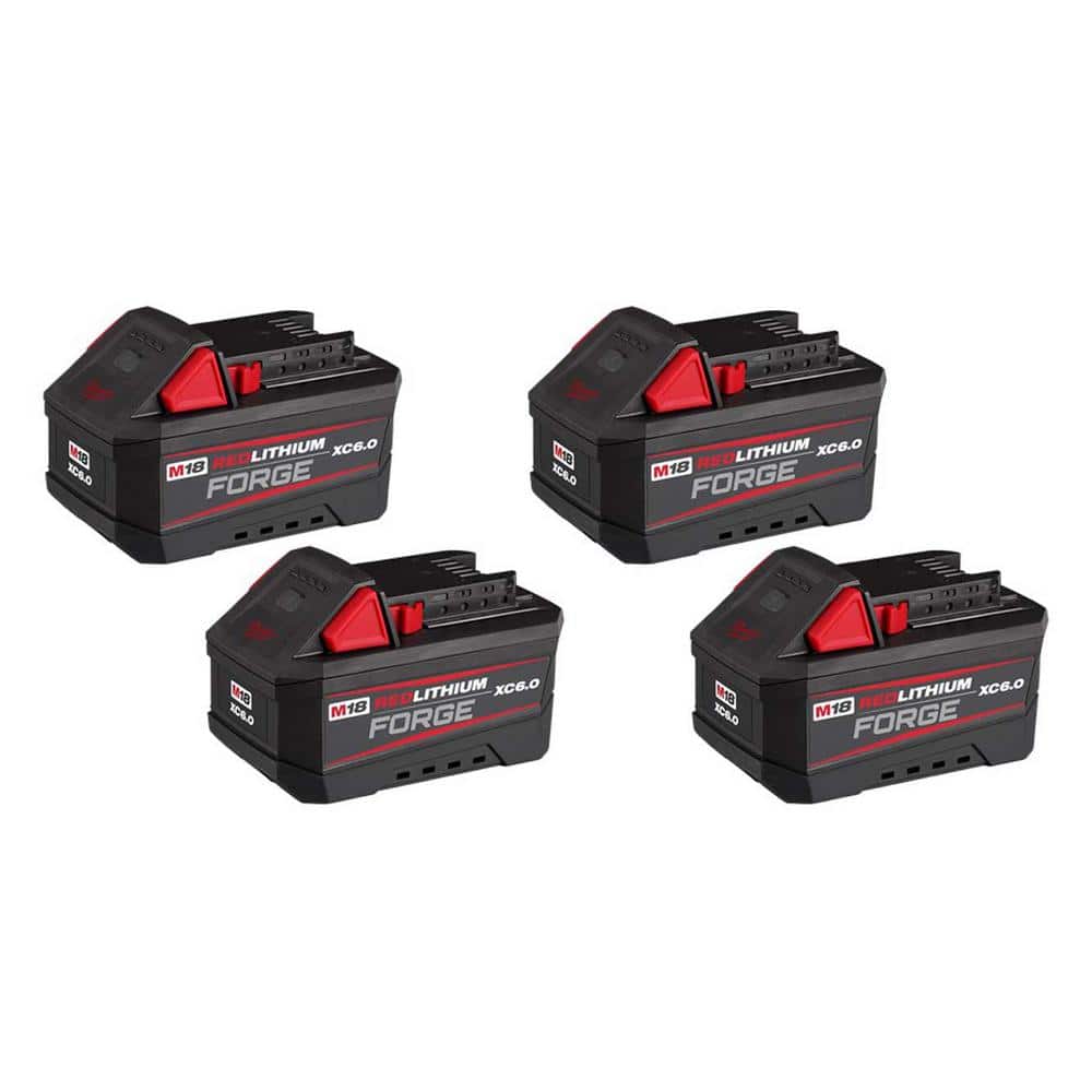 M18 18V 6.0 Ah Lithium-Ion REDLITHIUM FORGE Battery (4-Pack)
