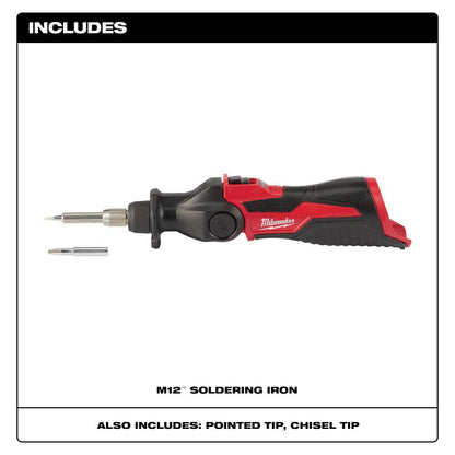 M12 FUEL 12-Volt Li-Ion Brushless Cordless Hammer Drill and Impact Driver Combo Kit (2-Tool) with M12 Soldering Iron