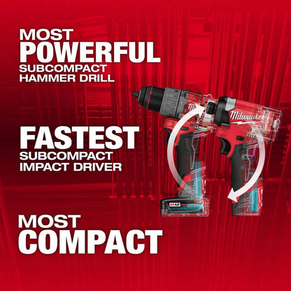 M12 FUEL 12-Volt Li-Ion Brushless Cordless Hammer Drill and Impact Driver Combo Kit (2-Tool) with M12 Soldering Iron