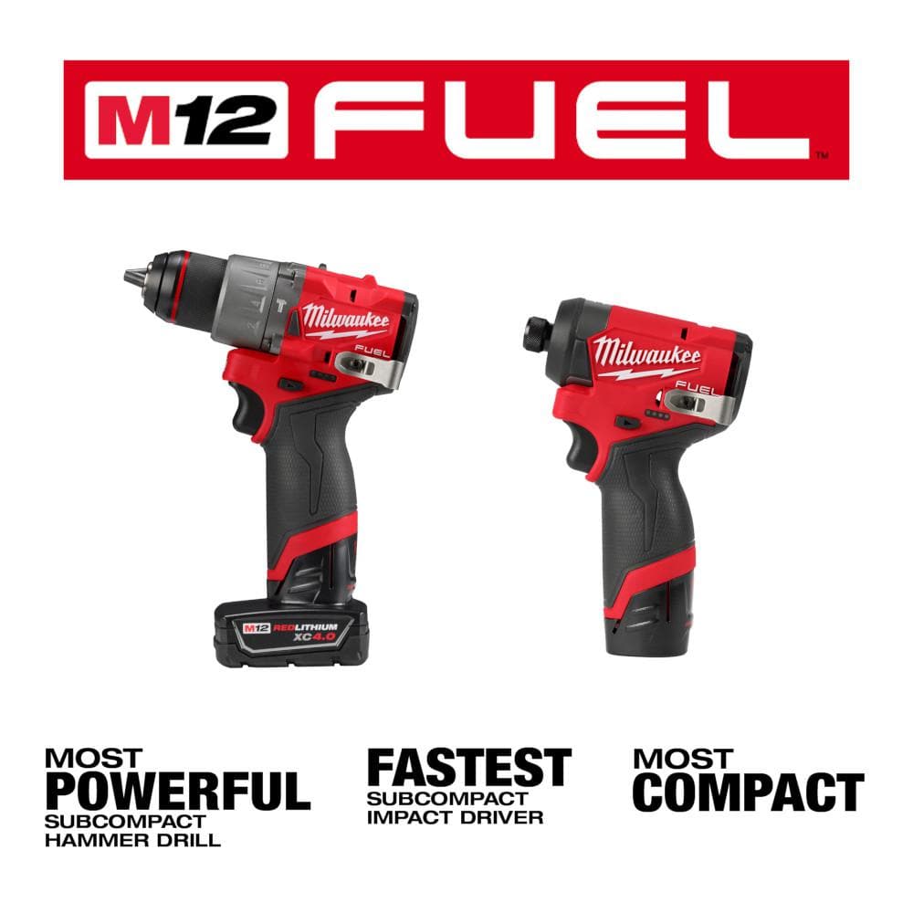 M12 FUEL 12-Volt Li-Ion Brushless Cordless Hammer Drill/Impact Driver Combo Kit (2-Tool) with Oscillating Multi-Tool