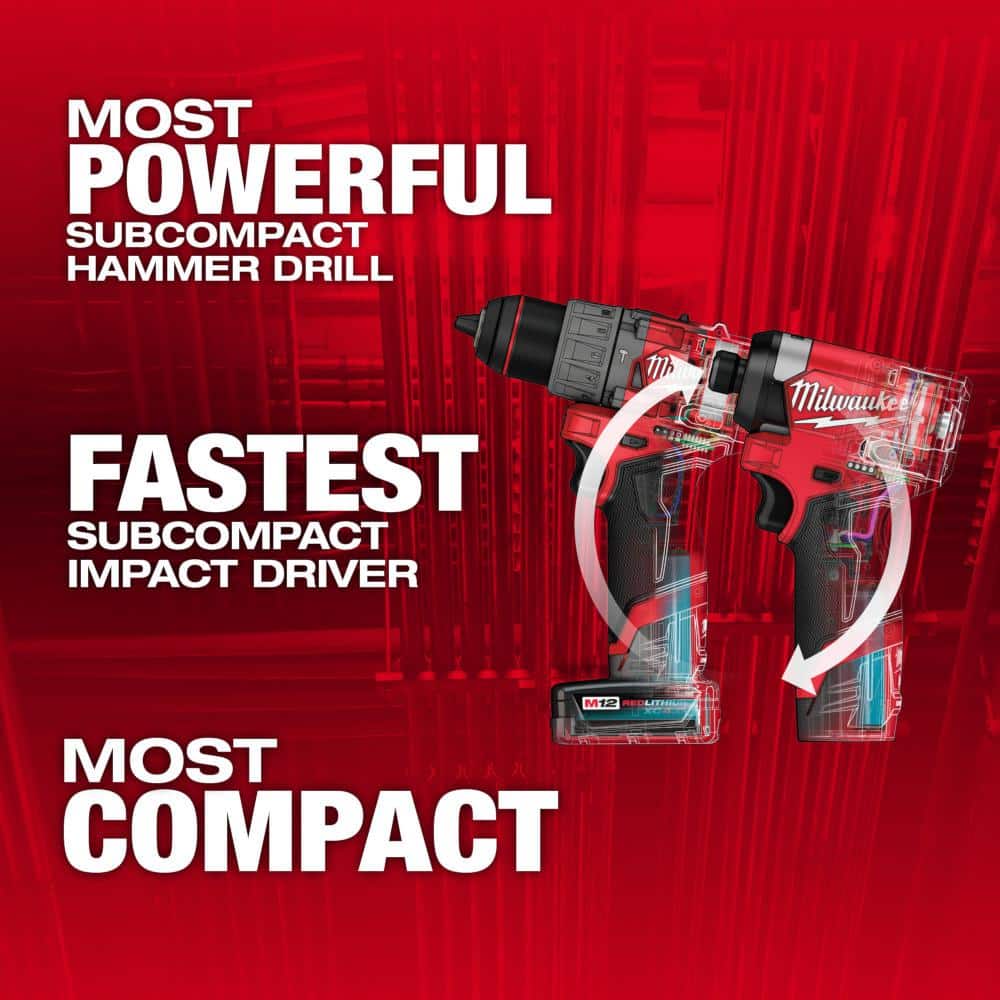 M12 FUEL 12-Volt Lithium-Ion Cordless Hammer Drill/Impact Driver/3/8 in. Ratchet Combo Kit (3-Tool)