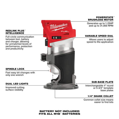 M18 FUEL 18V Lithium-Ion Brushless Cordless Combo Kit W/(2) 5.0Ah Batteries, Charger & (2) Tool Bags (10-Tool)