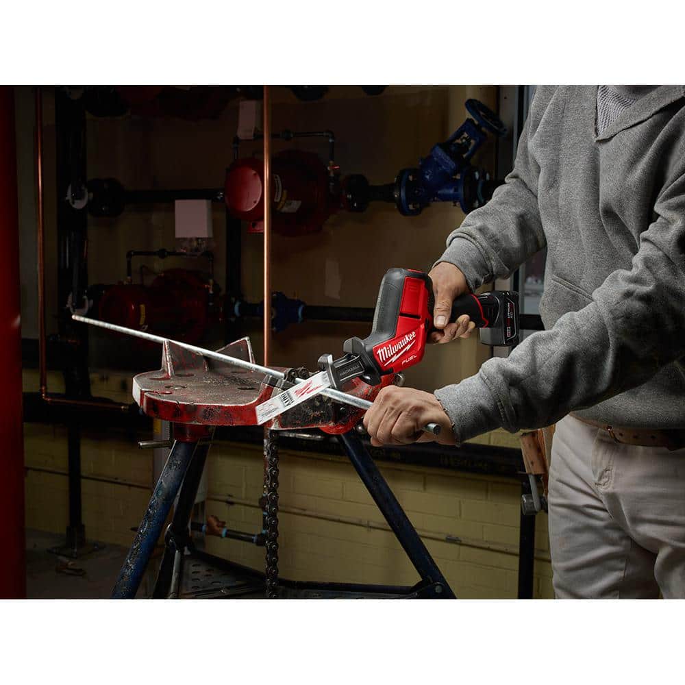 M12 FUEL 12V Lithium-Ion Brushless Cordless HACKZALL Reciprocating Saw Kit w/ One 4.0Ah Batteries Charger & Tool Bag