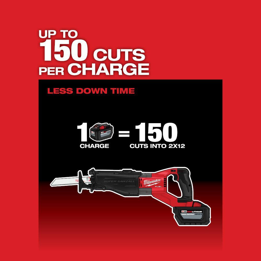 M18 FUEL 18V Lithium-Ion Brushless Cordless Super SAWZALL w/7-1/4 in. Circ Saw & 8.0ah Starter Kit