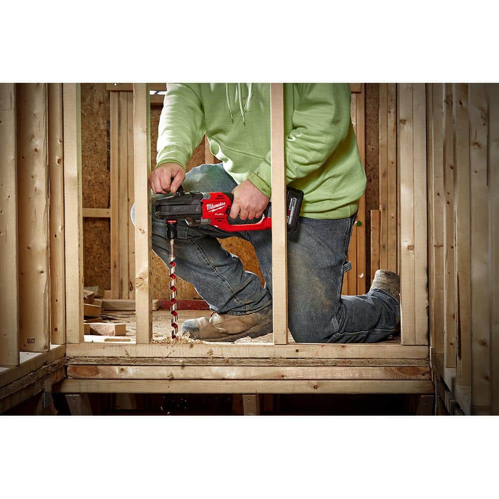 M18 FUEL 18V Lithium-Ion Brushless Cordless Hole Hawg 7/16 in. Right Angle Drill W/Quick-Lok with M18 FUEL Hackzall