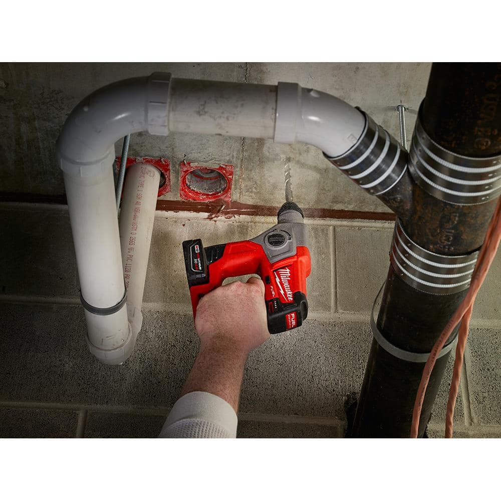 M12 FUEL 12V Lithium-Ion Brushless Cordless 5/8 in. SDS-Plus Rotary Hammer Kit with One 4.0Ah Battery and Bag