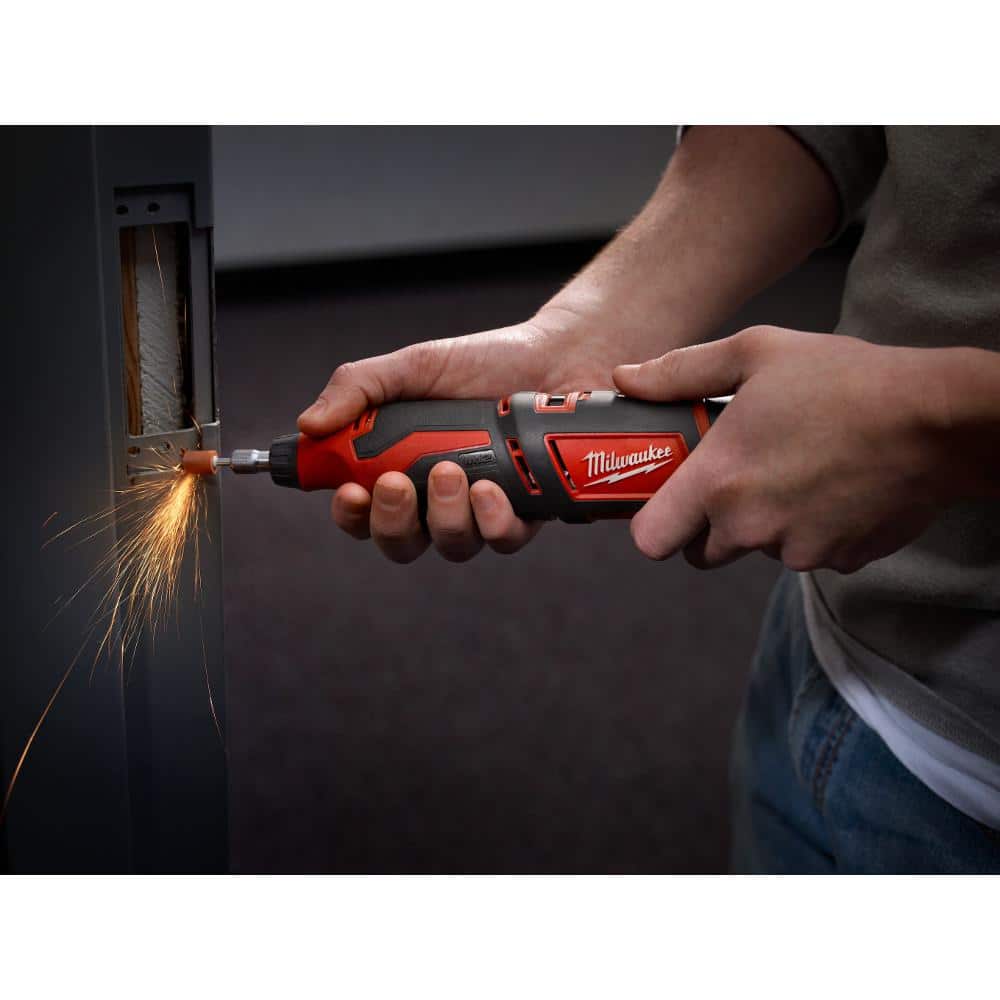 M12 12V Lithium-Ion Cordless Rotary Tool w/Compact Battery Pack 2.0Ah and Charger Starter Kit