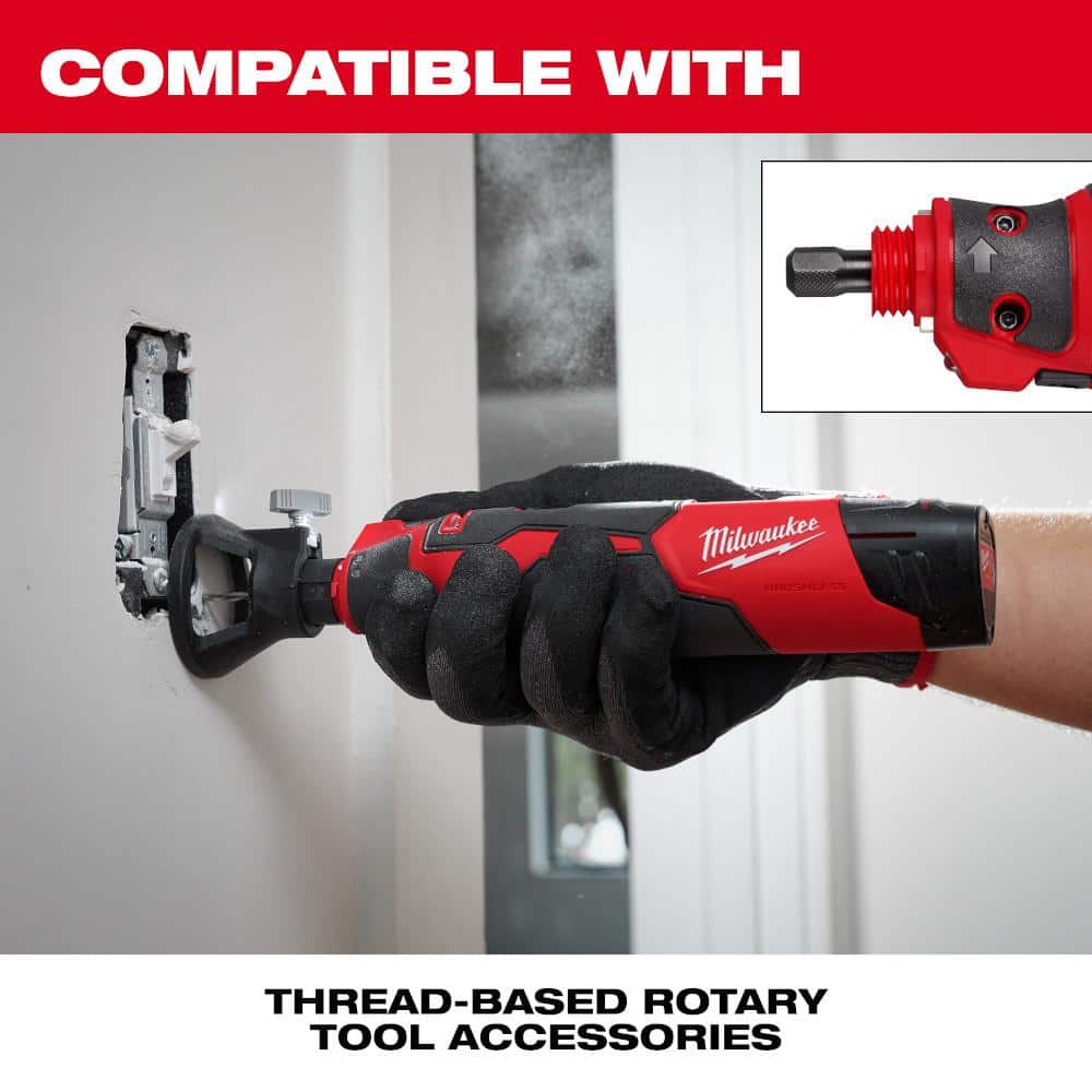 M12 12V Lithium-Ion Cordless Brushless Rotary Tool with (1) 2.0 Ah Battery Pack and Charger