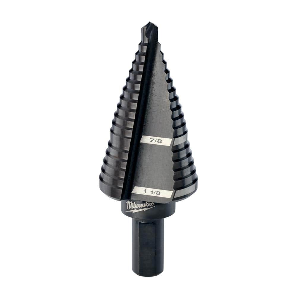 7/8 in. - 1-1/8 in. #9 Black Oxide Step Drill Bit (2-Steps)