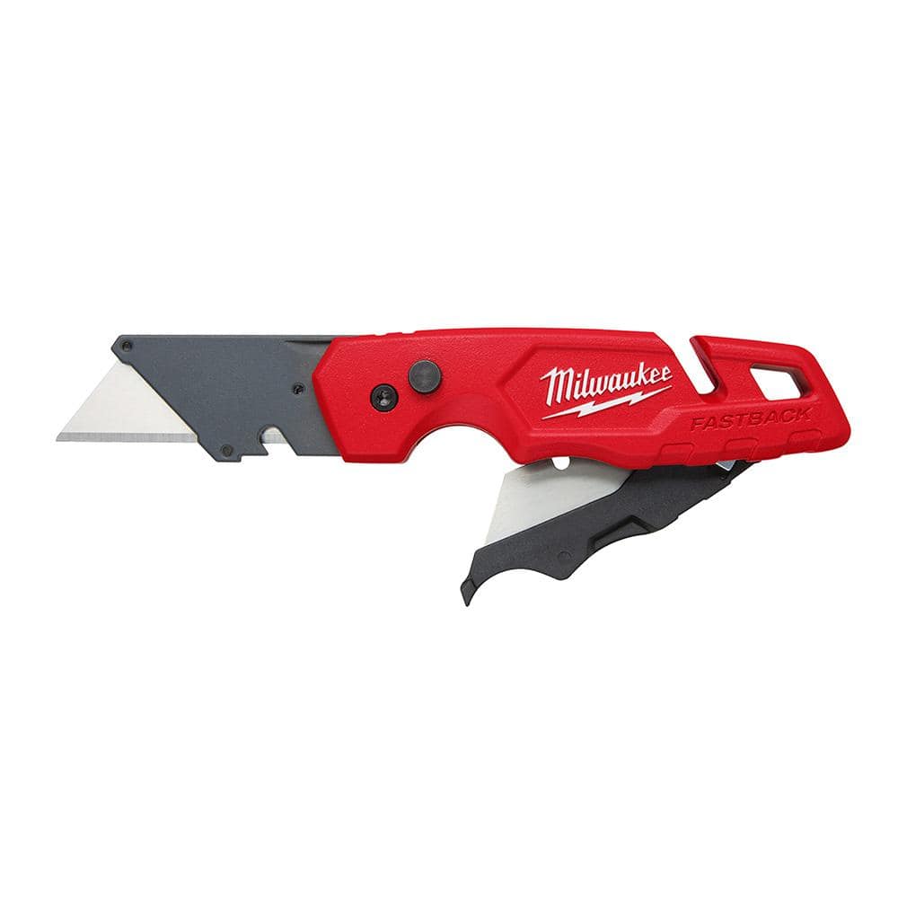 FASTBACK Folding Utility Knife with Blade Storage and General Purpose Blade