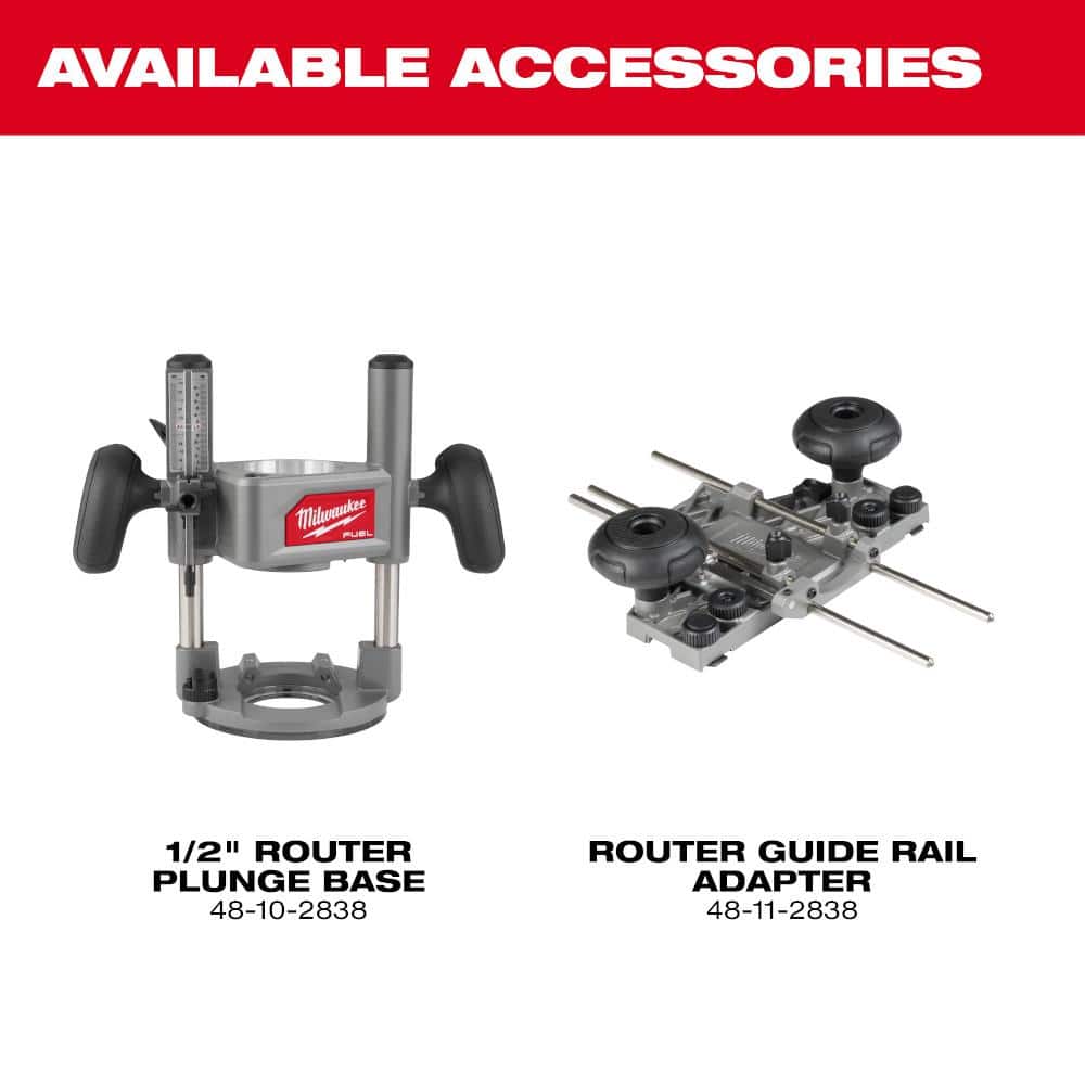 M18 FUEL 18V Lithium-Ion Cordless Brushless 1/2 in. Router (Tool-Only)
