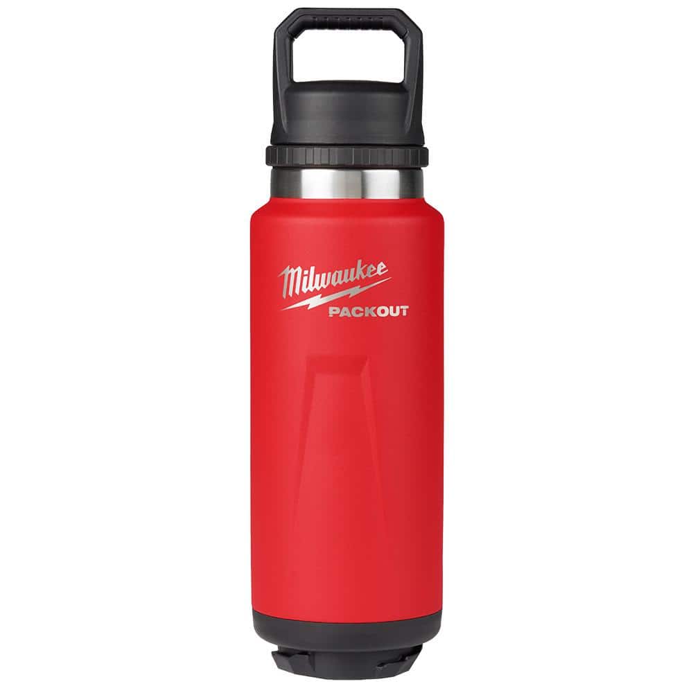 PACKOUT Red 36 oz. Insulated Bottle with Chug Lid
