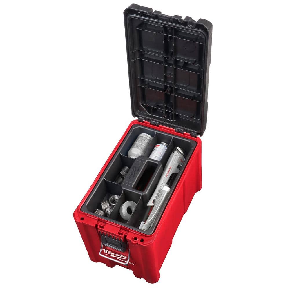 PACKOUT 10 in. Compact Portable Tool Box with Adjustable Dividers and Interior Storage Tray
