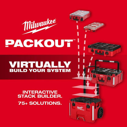 PACKOUT 18.6 in. Tool Storage Crate Bin with Carrying Handles and 50 lbs. Weight Capacity