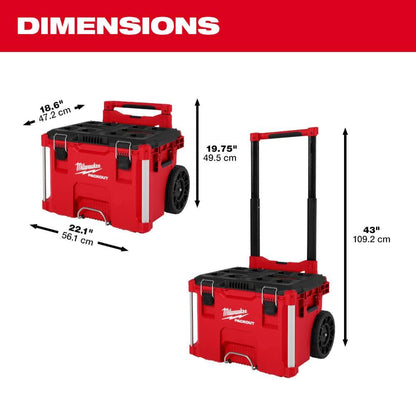 Packout Red Rolling Modular Tool Box - 2-S