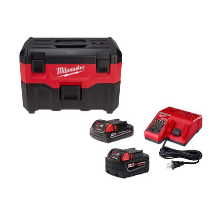 M18 18-Volt 2 Gal. Lithium-Ion Cordless Wet/Dry Vacuum w/One 5.0 Ah and One 2.0 Ah Battery and Charger