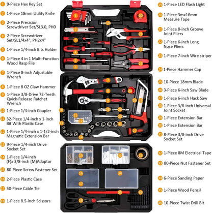 KingTool 325 Piece Home Repair Tool Kit, General Home/Auto Repair Tool Set